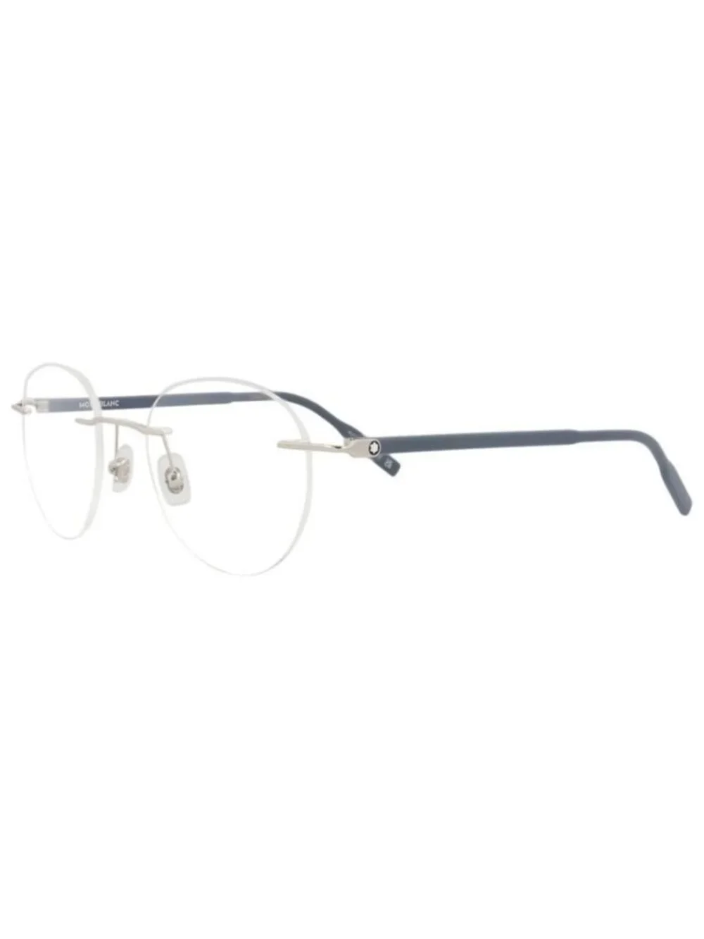 New Montblanc Mens Round/Oval Silver Grey Transparent Fashion Designer Eyeglasse